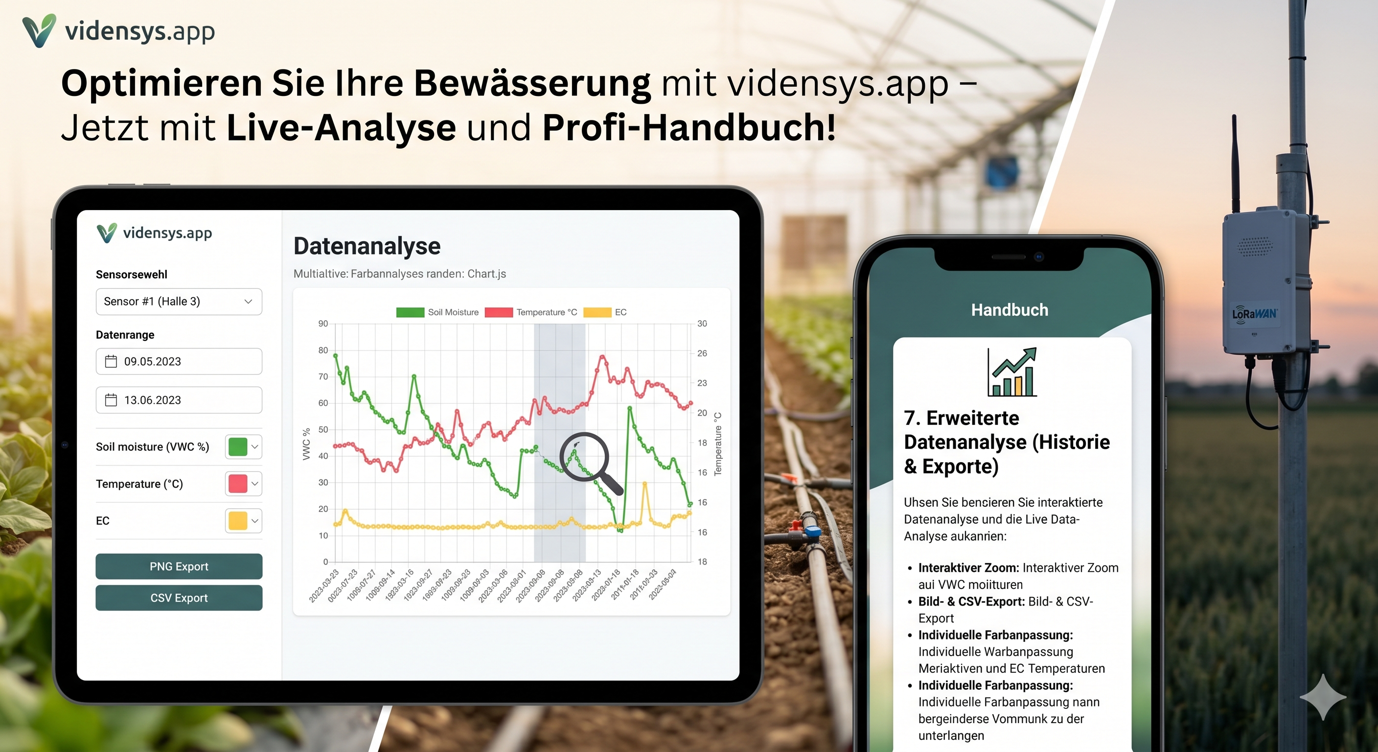 Vidensys Smart Irrigation Dashboard